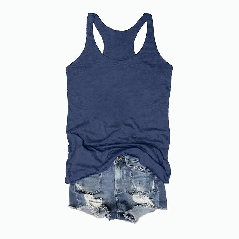 Women's 5-Pack Racerback Tank Tops Summer Casual Sleeveless Crew Neck Basics Vest