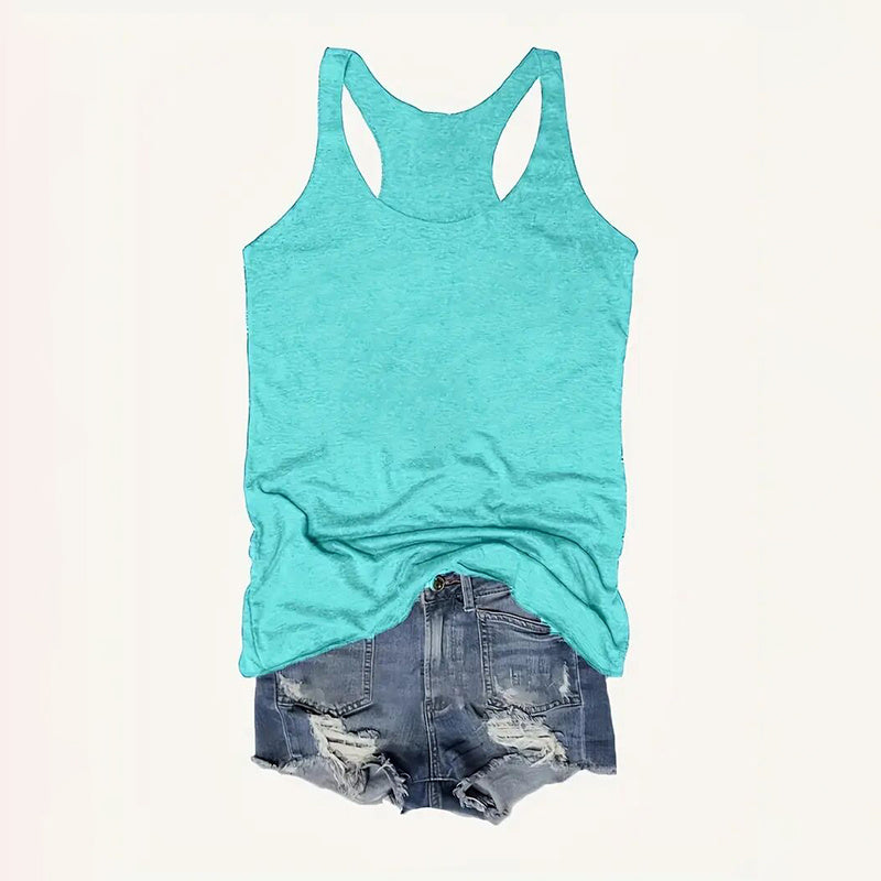 Women's 5-Pack Racerback Tank Tops Summer Casual Sleeveless Crew Neck Basics Vest