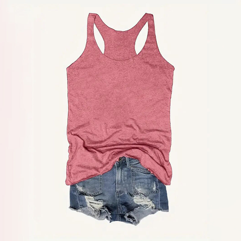 Women's 5-Pack Racerback Tank Tops Summer Casual Sleeveless Crew Neck Basics Vest