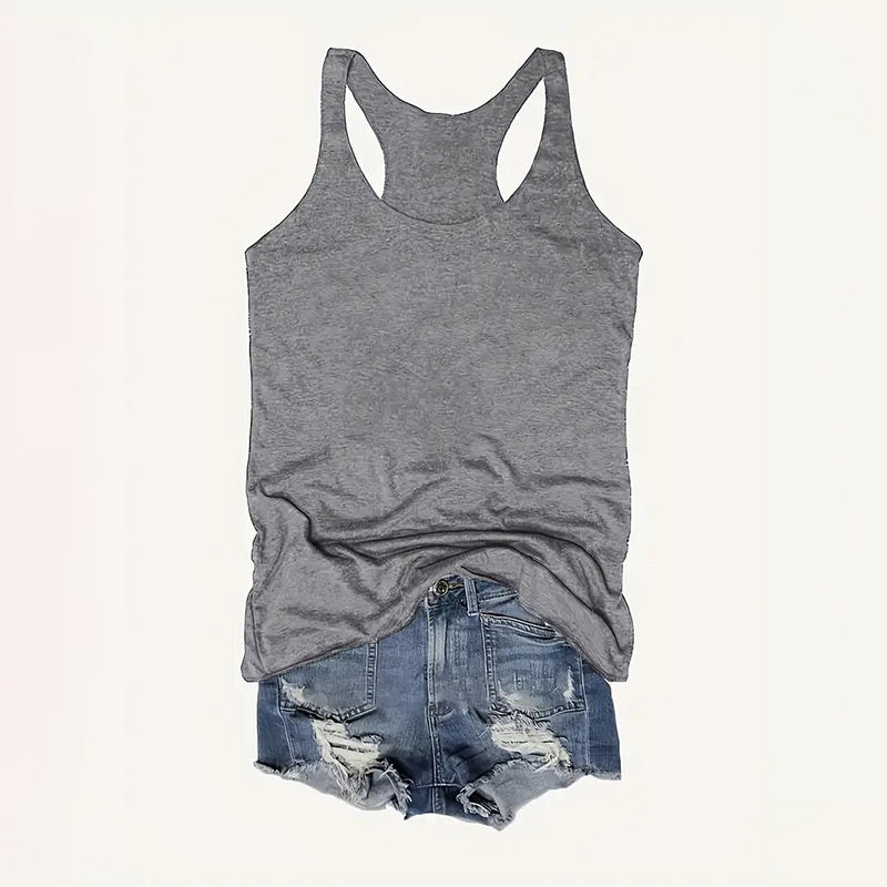 Women's 5-Pack Racerback Tank Tops Summer Casual Sleeveless Crew Neck Basics Vest